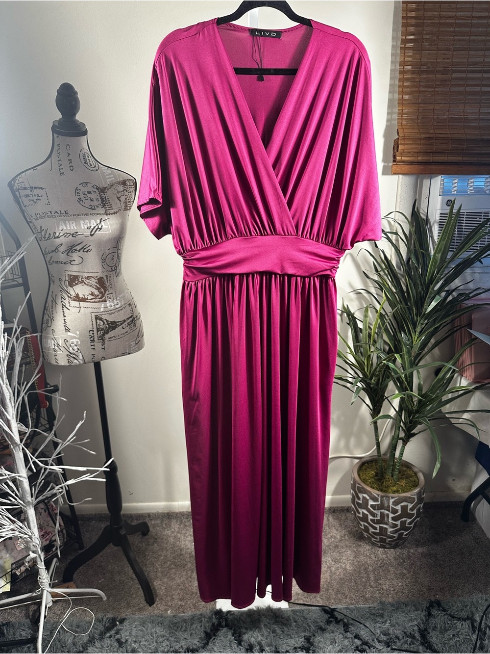 205. LIVD Raffi Empire Waist Pocket Maxi Dress